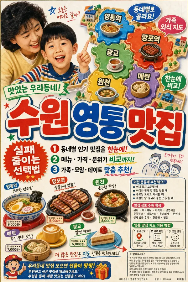 수원영통맛집 찾을 때 영통역만 보면 아쉬운 이유