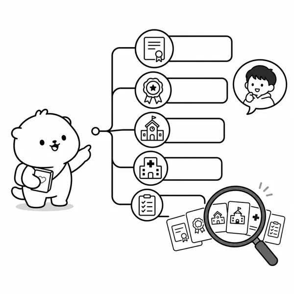 상담 관련 자격 유형을 비교하는 이미지