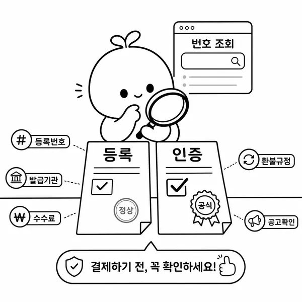 등록민간자격과 국가공인 자격을 비교하는 이미지