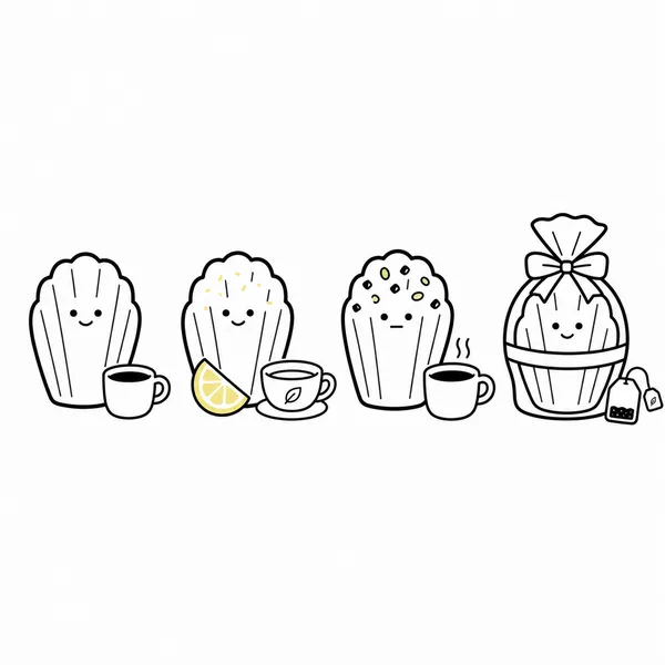 버터, 레몬, 초콜릿, 선물용 마들렌의 취향별 비교 이미지