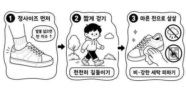 아디다스 스탠스미스 네이비의 사이즈 선택과 짧은 길들이기, 부드러운 천으로 닦는 관리 방법