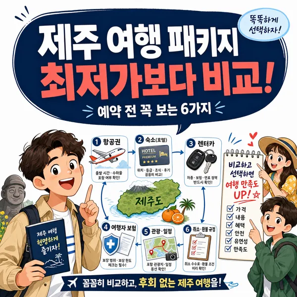 제주도여행패키지, 최저가보다 먼저 살펴봐야 할 6가지