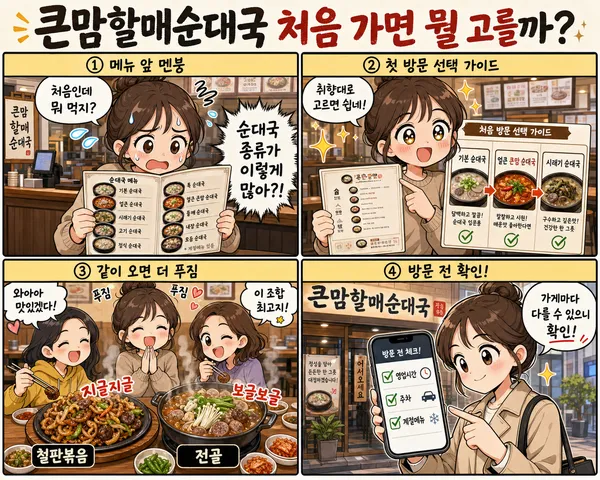 큰맘할매순대국 처음 방문 가이드: 메뉴 추천부터 지점별 확인 사항까지
