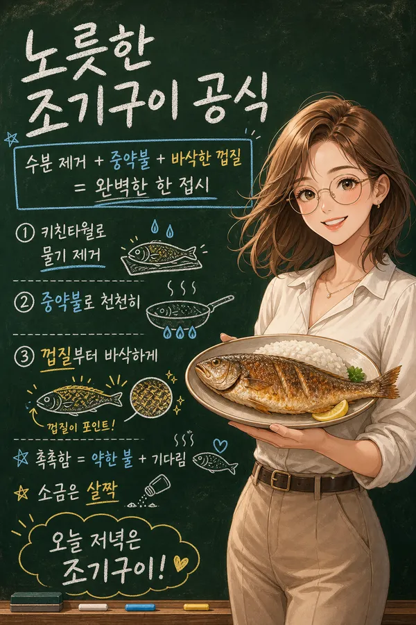 조기구이, 비린내는 줄이고 촉촉한 살맛을 살리는 집밥 굽기